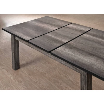 5pc Grayson Extendable Dining Table With Padded Seats Gray Oak - Picket House Furnishings 3 5pc Grayson Extendable Dining Table With Padded Seats Gray Oak - Picket House Furnishings - Image 3