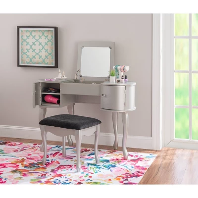 Paloma Vanity Set Silver - Linon 14 Paloma Vanity Set Silver - Linon - Image 14