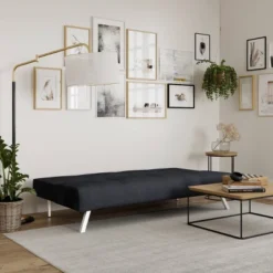 Sorenson Convertible Futon Sofa Bed Charcoal - Serta -Baxton Studio Sale Shop GUEST 5c20df7f 282d 4758 aa7b 3b3136b0bd67