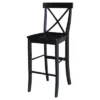 30" Martha X Back Barstool Jet Black - International Concepts