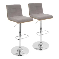 Set Of 2 Vasari Adjustable Barstool Metal - LumiSource -Baxton Studio Sale Shop GUEST 5ca558a7 3e61 447b b92e 1ebf0ac1ce08