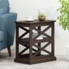 Vernon Contemporary 2 Shelf Side Table Dark Walnut - Christopher Knight Home