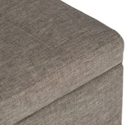 48" Garret Storage Ottoman Linen Look Fabric - Wyndenhall -Baxton Studio Sale Shop GUEST 5d087635 cd20 44fa 9d01 e8a83f666cd6