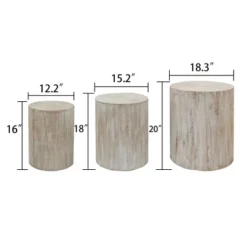 3-Piece Round Nesting Coffee Table Set,Modern Drum End Tables,Wooden Accent Side Tables For Living Room-Baofuwish 11 3-Piece Round Nesting Coffee Table Set,Modern Drum End Tables,Wooden Accent Side Tables For Living Room-Baofuwish -Baxton Studio Sale Shop GUEST 5df6a586 4560 4ca2 93a8 611091adbdb2
