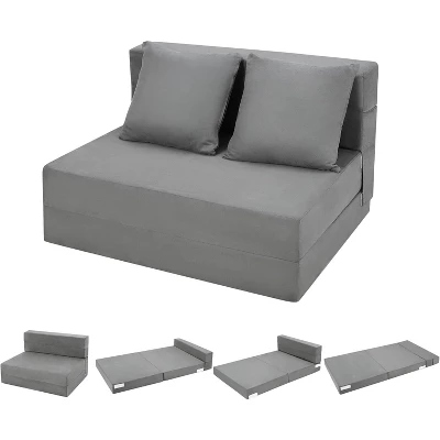Olding Sofa Bed, Foldable Couch Bed With Pillow, Convertible Sleeper Chair Mattress, Futon Floor Couch With Memory Foam Washable Cover, Gray 1 Olding Sofa Bed, Foldable Couch Bed With Pillow, Convertible Sleeper Chair Mattress, Futon Floor Couch With Memory Foam Washable Cover, Gray