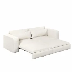 TiramisuBest 93" King Size 3-in-1 Convertible Sleeper Sofa Bed With Chaise Lounge And 2 Lumbar Pillows,Beige -Baxton Studio Sale Shop GUEST 5e127071 2222 494f 927a 06ca9df7e64f