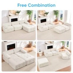 Mjkone L-Shaped Velvet 3-Seater Modular Sectional Sofa With Ottoman, Convertible Sofa Couches With Rivet Trim 22 Mjkone L-Shaped Velvet 3-Seater Modular Sectional Sofa With Ottoman, Convertible Sofa Couches With Rivet Trim -Baxton Studio Sale Shop GUEST 5e128969 d50f 43fb afa1 6913904b68bc