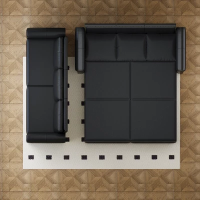 NicBex 93.7" Multi-Functional Sofa Bed Pull-out 3-in-1 Faux Leather Convertible Sleeper Sofa With Nailhead Trim & Rolled Arm For Living Room 1 NicBex 93.7" Multi-Functional Sofa Bed Pull-out 3-in-1 Faux Leather Convertible Sleeper Sofa With Nailhead Trim & Rolled Arm For Living Room