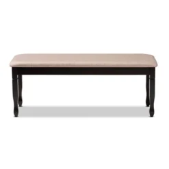 Corey Fabric Upholstered And Wood Dining Bench - Baxton Studio