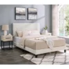 Roundhill Furniture Findlay 3-Piece Bedroom Set, Plush 3D Upholstered Bed With Two Nightstands