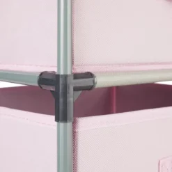 Juvale Fabric Drawer Dresser Storage Organizer Chest Tower With 4 Clothes Drawers Bins For Bedroom, Nursery, Closet, Pink 16.5x13 In -Baxton Studio Sale Shop GUEST 5f08aad3 6897 40db 94ea 7d3a028474c7