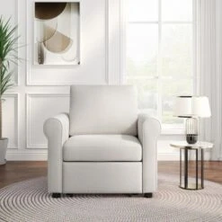 Whisen Convertible Pull Out Sofa Bed & Sleeper Chair, Adjustable Backrest With Thicked Cushions