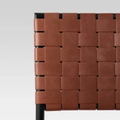 Wellfleet Woven Faux Leather Metal Base Counter Height Barstool - Threshold™ -Baxton Studio Sale Shop GUEST 600d4296 a27d 474b 916f d7e59a94ae23