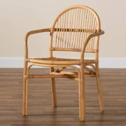 Tugera Rattan Dining Chair Natural/Brown - Bali & Pari -Baxton Studio Sale Shop GUEST 60d247ec 8a7f 4625 965d 448e6cf21f68