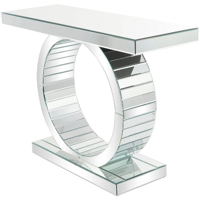 Glam Glass Console Table Silver - Olivia & May 5 Glam Glass Console Table Silver - Olivia & May - Image 5