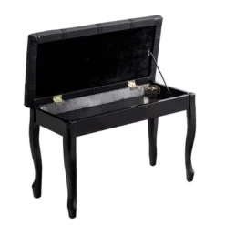 Costway PU Leather Solid Wood Piano Bench Padded Double Duet Keyboard Seat Storage Black 12 Costway PU Leather Solid Wood Piano Bench Padded Double Duet Keyboard Seat Storage Black -Baxton Studio Sale Shop GUEST 611175d6 6f6a 45e3 9ec9 c3d039d160c8