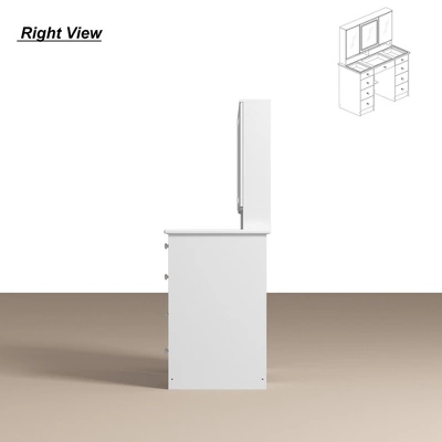 Famapy 43"W Large Vanity Table 9-Drawer Vanity Set With Crystal Pulls And Versatile Mirror Lighting 15 Famapy 43"W Large Vanity Table 9-Drawer Vanity Set With Crystal Pulls And Versatile Mirror Lighting - Image 15