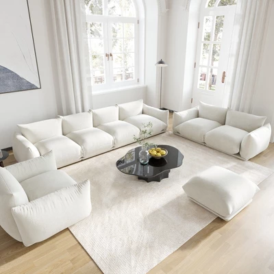 Modular Sectional Sofa,Lovesofa Couch, 77.16inch Minimalist Convertible Sofa Couch, Modern Chenilleyarn 2 Seater Living Room Sofa Sets 10 Modular Sectional Sofa,Lovesofa Couch, 77.16inch Minimalist Convertible Sofa Couch, Modern Chenilleyarn 2 Seater Living Room Sofa Sets - Image 10