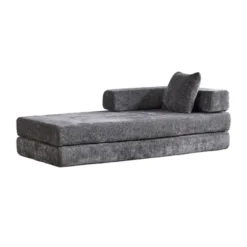 Whisen Sectional Compression Sofa Bed & Floor Futon Couch With Convertible Folding Design, Pillows And Armrests -Baxton Studio Sale Shop GUEST 619aae58 0048 4fcc 8d3e a218c6923f16