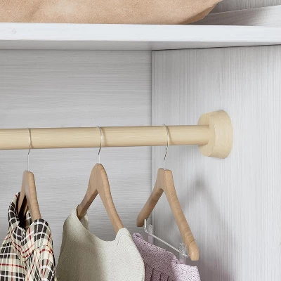 PAKASEPT 70.9‘’ Arched Wooden Armoire Wardrobe Closet With Drawers And Fluted Doors, With Light & Shelves And Hanging Rod, White 7 PAKASEPT 70.9‘’ Arched Wooden Armoire Wardrobe Closet With Drawers And Fluted Doors, With Light & Shelves And Hanging Rod, White - Image 7