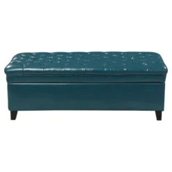 Juliana Tufted Faux Leather Storage Ottoman - Christopher Knight Home -Baxton Studio Sale Shop GUEST 61dbaddf b7a3 482f 8b24 28e1192530fc