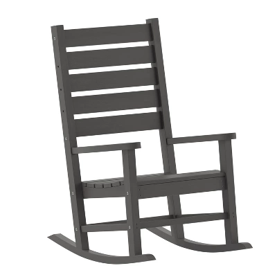 Merrick Lane Contemporary Rocking Chair, All-Weather HDPE Indoor/Outdoor Rocker 2 Merrick Lane Contemporary Rocking Chair, All-Weather HDPE Indoor/Outdoor Rocker - Image 2