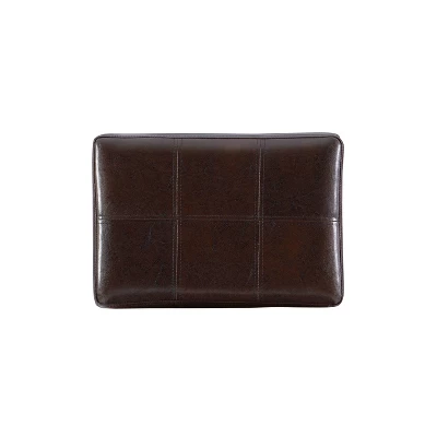 Claridge Leather Saddle Counter Height Barstool - Linon 9 Claridge Leather Saddle Counter Height Barstool - Linon - Image 9