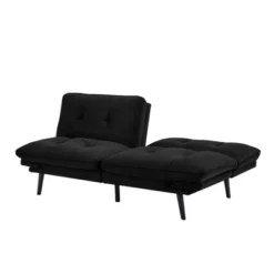 Finley Convertible Futon Sofa Bed Black - Serta -Baxton Studio Sale Shop GUEST 62d1a0d2 9609 44bf acf2 7018fd833c05