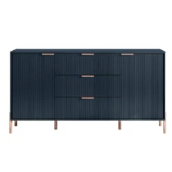 Festivo 3pc Modern Elegance 3 Drawer Nightstands And 3 Drawer Dresser Set Navy 11 Festivo 3pc Modern Elegance 3 Drawer Nightstands And 3 Drawer Dresser Set Navy -Baxton Studio Sale Shop GUEST 630c8ace 44d0 4951 b4c0 569a9027d223