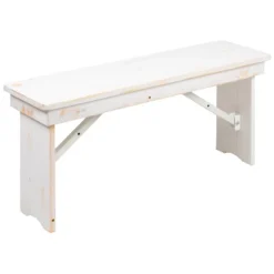Flash Furniture HERCULES Series 40" X 12" Solid Pine Folding Farm Bench -Baxton Studio Sale Shop GUEST 632db1f0 80bc 42bf 8bed d322ff6e9046