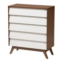 3pc Hildon Two-Tone Wood Storage Set White/Walnut Brown - Baxton Studio -Baxton Studio Sale Shop GUEST 6369133c b212 49e5 91a8 45e411e5de98