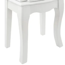 Muriel Solid Wood Modern 4 Lined Drawer 3 Compartment Flip Top Jewelry Armoire White Finish - Powell: Coastal Style, Rubberwood, Felt-Lined -Baxton Studio Sale Shop GUEST 636cf58d d5f9 408b 80c2 1a7f109cc8da