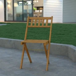 Emma And Oliver Set Of 2 All Natural Weather Resistant Acacia Wood Folding Patio Bistro Chairs In A Natural Finish With Protective Teak Oil Layer -Baxton Studio Sale Shop GUEST 63d3eaeb 4380 400d 81e2 5c74e3ccd8a9