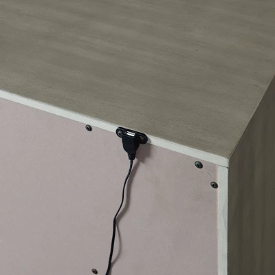 Cosmo Nightstand With USB Gray - Picket House Furnishings 4 Cosmo Nightstand With USB Gray - Picket House Furnishings - Image 4