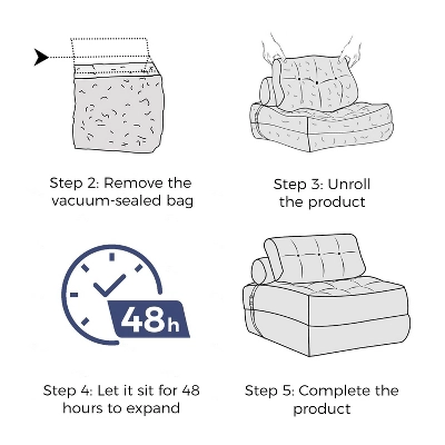 MAXYOYO Corduroy Folding Sofa Bed, Convertible Sleeper Chair With Pillow Foldable Mattress With Back Support 9 MAXYOYO Corduroy Folding Sofa Bed, Convertible Sleeper Chair With Pillow Foldable Mattress With Back Support - Image 9