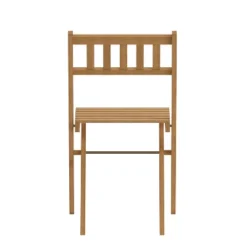 Emma And Oliver Set Of 2 All Natural Weather Resistant Acacia Wood Folding Patio Bistro Chairs In A Natural Finish With Protective Teak Oil Layer -Baxton Studio Sale Shop GUEST 64624892 858e 4377 96de 04918efcd800