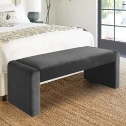 Kaia 47" Velvet Waterfall Upholstered Bench-The Pop Maison 25 Kaia 47" Velvet Waterfall Upholstered Bench-The Pop Maison -Baxton Studio Sale Shop GUEST 646e4cc5 973c 423e 9a14 1ace146b5dc4