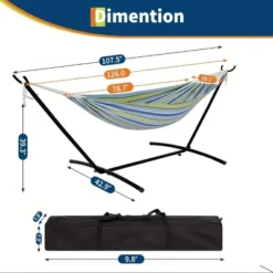 MOEPISY Double Heavy Duty Steel Stand Hammock With Travel Bag - 660 Lbs Capacity, Portable And Easy To Assemble -Baxton Studio Sale Shop GUEST 64b3b923 cec8 47f0 a2e4 4f8a2b5ba36f