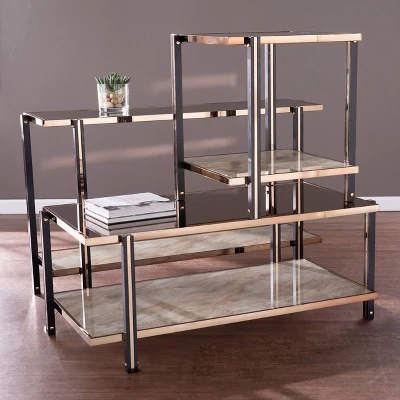 Carswaf Console Table With Mirrored Top Champagne - Aiden Lane 7 Carswaf Console Table With Mirrored Top Champagne - Aiden Lane - Image 7