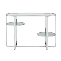 Rueledge Glam 2 Shelf Sofa Table Chrome - HOMES: Inside + Out -Baxton Studio Sale Shop GUEST 653e9c05 b5ca 4922 a0f5 e25d692e3f65