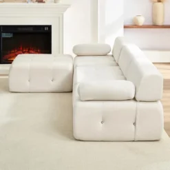 Mjkone L-Shaped Velvet 3-Seater Modular Sectional Sofa With Ottoman, Convertible Sofa Couches With Rivet Trim 20 Mjkone L-Shaped Velvet 3-Seater Modular Sectional Sofa With Ottoman, Convertible Sofa Couches With Rivet Trim -Baxton Studio Sale Shop GUEST 656108f5 7bda 4e10 b66c f1f9ca14dc26