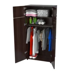 4 Door Wardrobe/Armoire Espresso - Inval -Baxton Studio Sale Shop GUEST 65f27695 6c8f 4897 b12f 749b10b46469