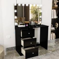 Elvira Lighted Makeup Vanity - Boahaus -Baxton Studio Sale Shop GUEST 6622fb7e 5286 4782 b5ca 2837c9bbec8f