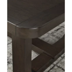 Signature Design By Ashley Breckington Modern Rectangular Coffee Table With Solid Wood Edge, Dark Brown -Baxton Studio Sale Shop GUEST 6643d4f1 fe12 4b38 8ac0 8bcfb26dc746