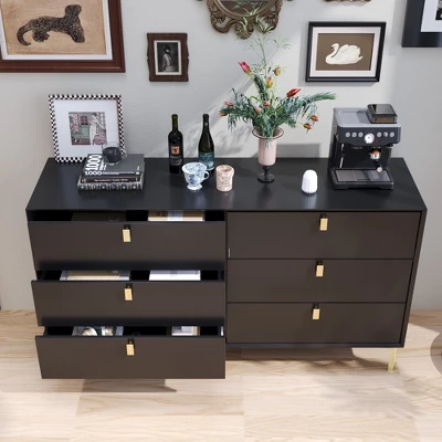 FUFU&GAGA 6 Drawer Storage Dresser Modern Chest Of Drawers Sideboard 1 FUFU&GAGA 6 Drawer Storage Dresser Modern Chest Of Drawers Sideboard