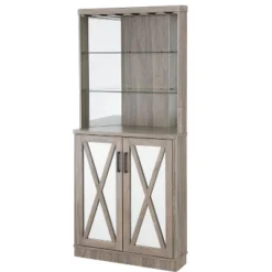 Home Source Grey Wash Corner Bar Cabinet With Mirrored Panels 20 Home Source Grey Wash Corner Bar Cabinet With Mirrored Panels -Baxton Studio Sale Shop GUEST 66673ec4 8810 4a3c b65c a66bb77fd0ba