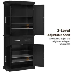 Yaheetech 72.5" H Kitchen Pantry Cabinet With Adjustable Shelves For Kitchen, Dining Room -Baxton Studio Sale Shop GUEST 66947615 2589 45d4 8370 297426283f81