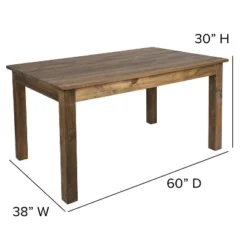 Flash Furniture 60" X 38" Rectangular Solid Pine Farm Dining Table 18 Flash Furniture 60" X 38" Rectangular Solid Pine Farm Dining Table -Baxton Studio Sale Shop GUEST 66a26476 f6a0 4711 b08d dc5d7cc36e81