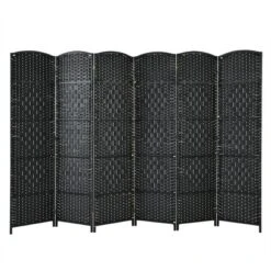 Costway 6-Panel Room Divider 6Ft Weave Fiber Folding Privacy Screen BrownBlack -Baxton Studio Sale Shop GUEST 66bcd266 4b38 480b 9af3 d8ea1ecfb2f0