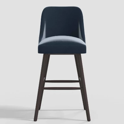 Geller Modern Counter Height Barstool In Shiny Velvet - Threshold™ 1 Geller Modern Counter Height Barstool In Shiny Velvet - Threshold™